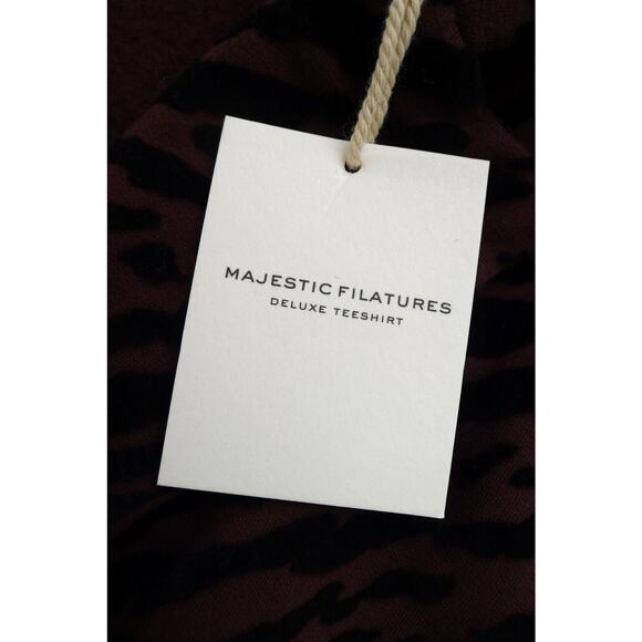 MAJESTIC FILATURES Burnout Animal Print Flocked Fleece Jersey Blazer 1 S $265 - Picture 3 of 10